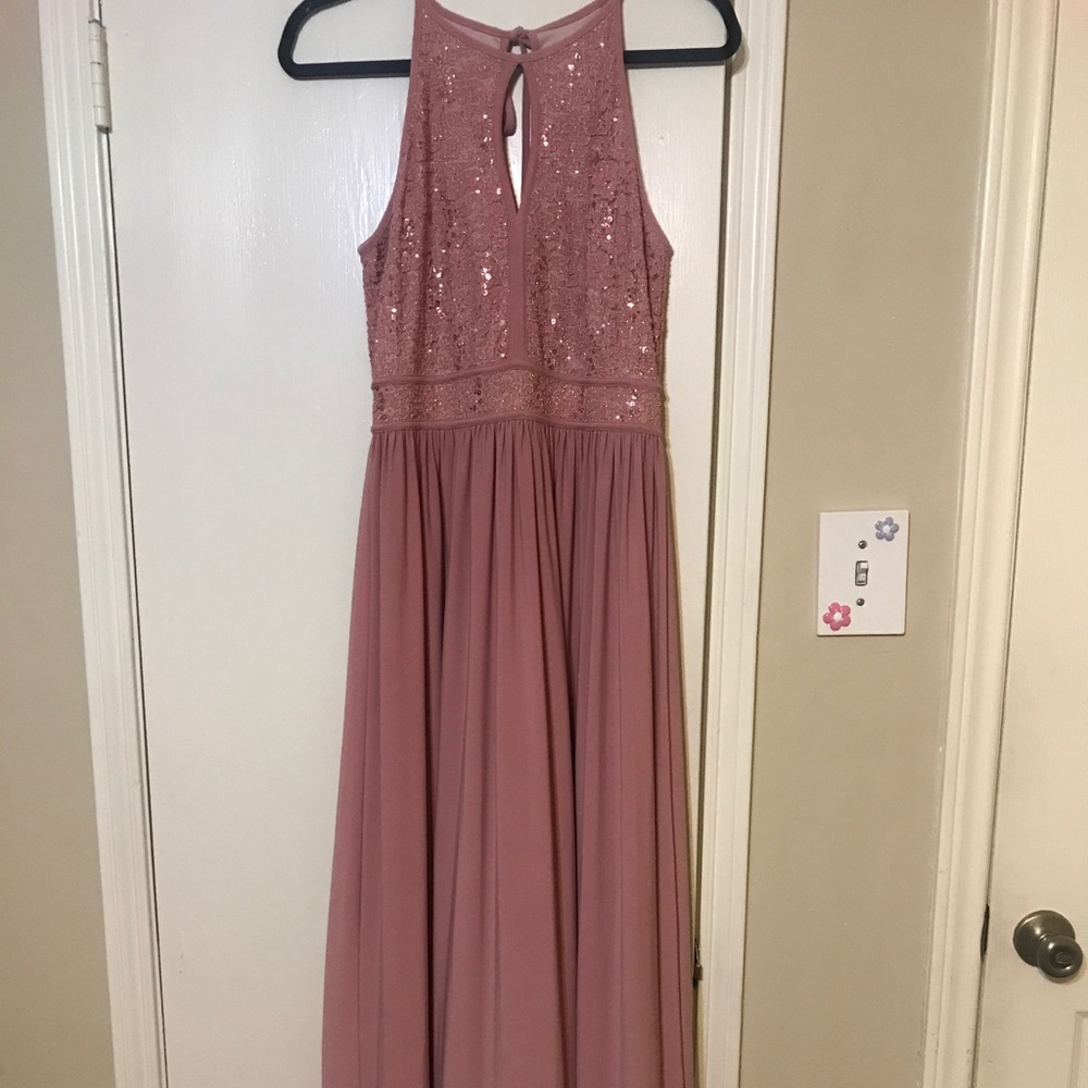 Long pink dress